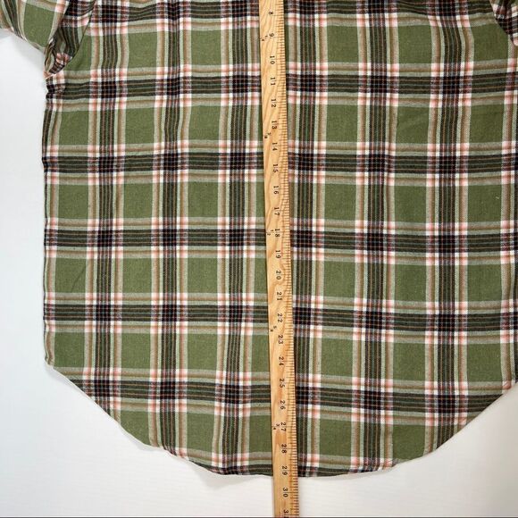 Shein DAZY Shirt Green Tartan Flannel Pocket Women's Small Plaid - Picture 8 of 8